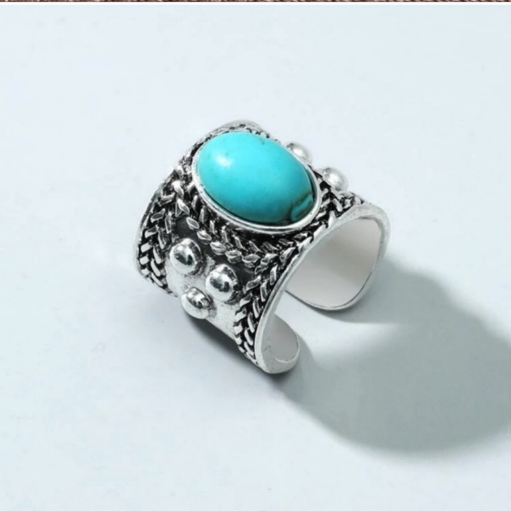 Agate Bohemian Large Cuff Ring